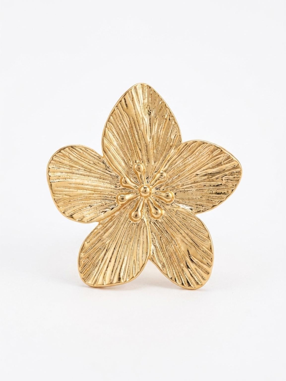 Bague en fleur rayée