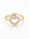 Bague enfant coeur strassé vide