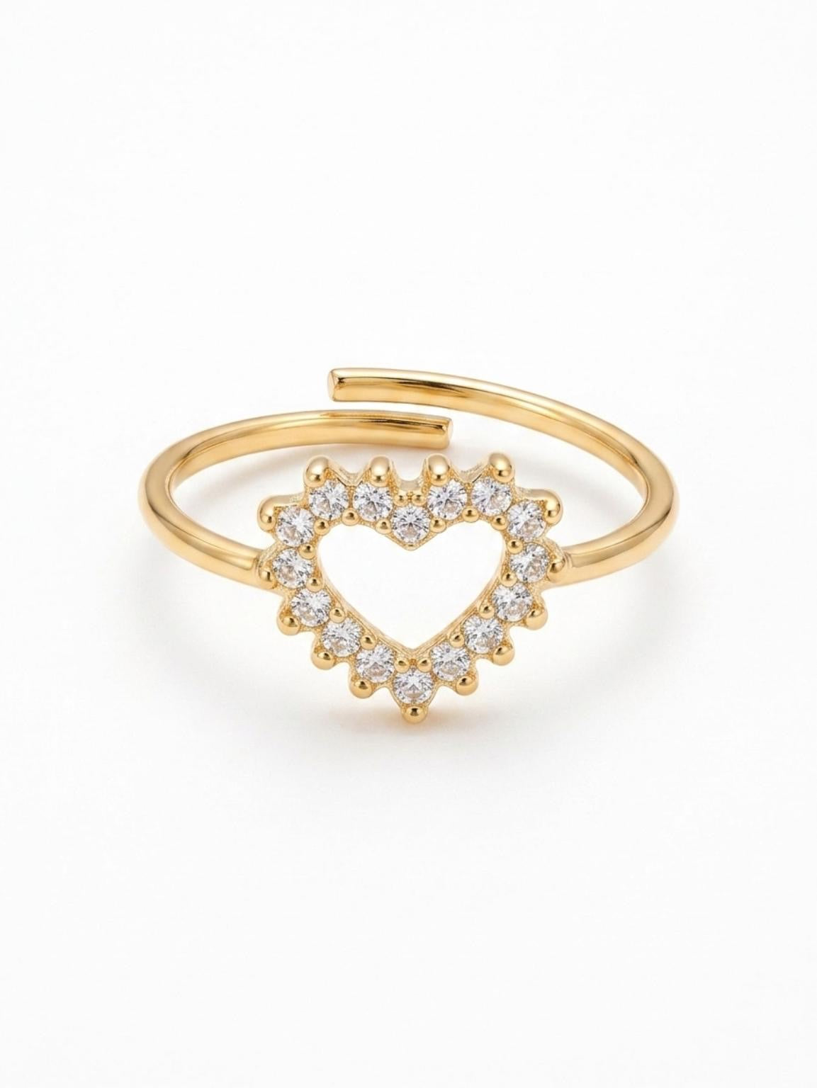 Bague enfant coeur strassé vide