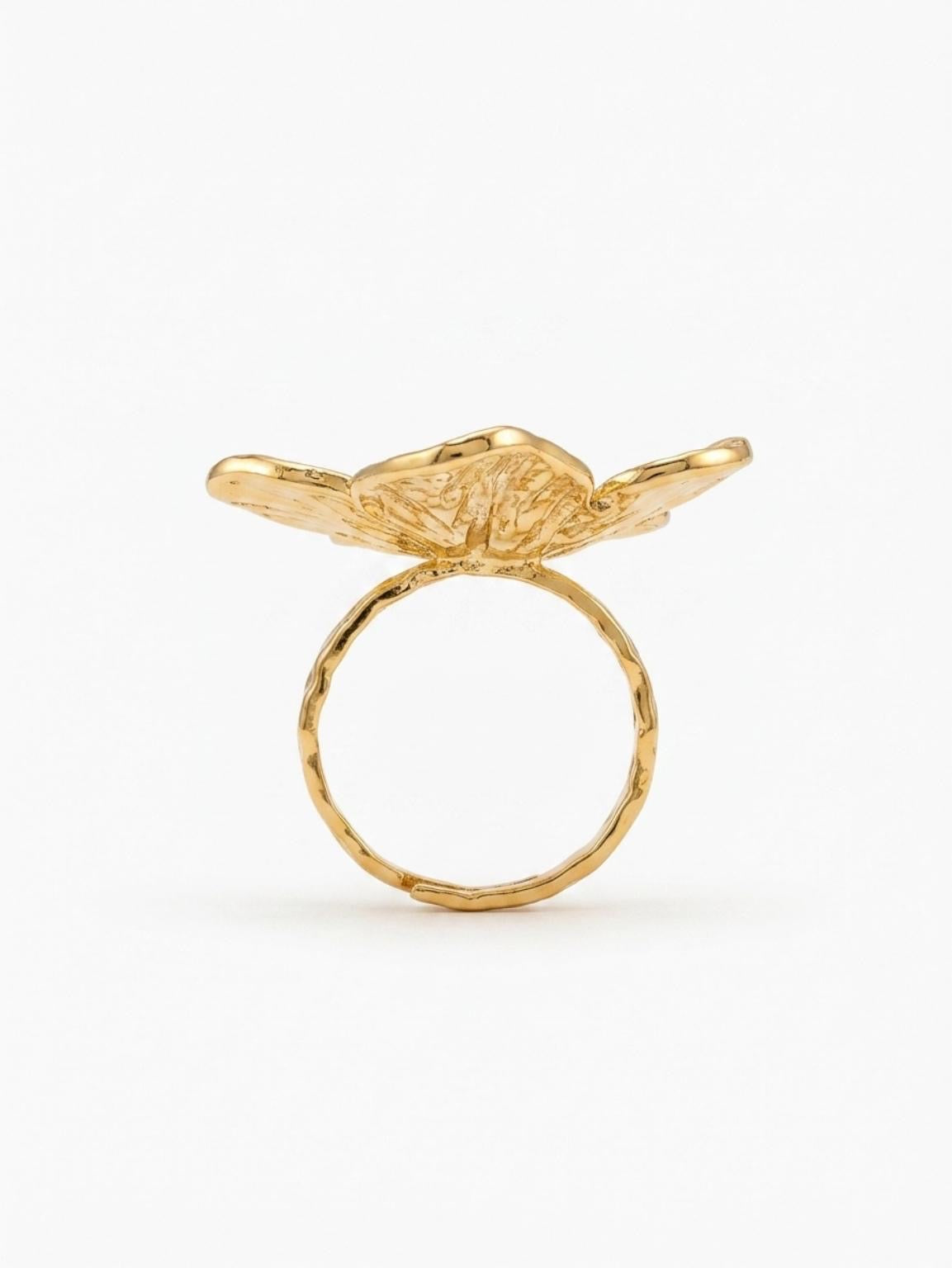 Bague en fleur rayée
