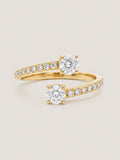 Bague à double solitaire