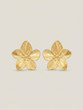 Boucles d’oreilles fleurs rayées