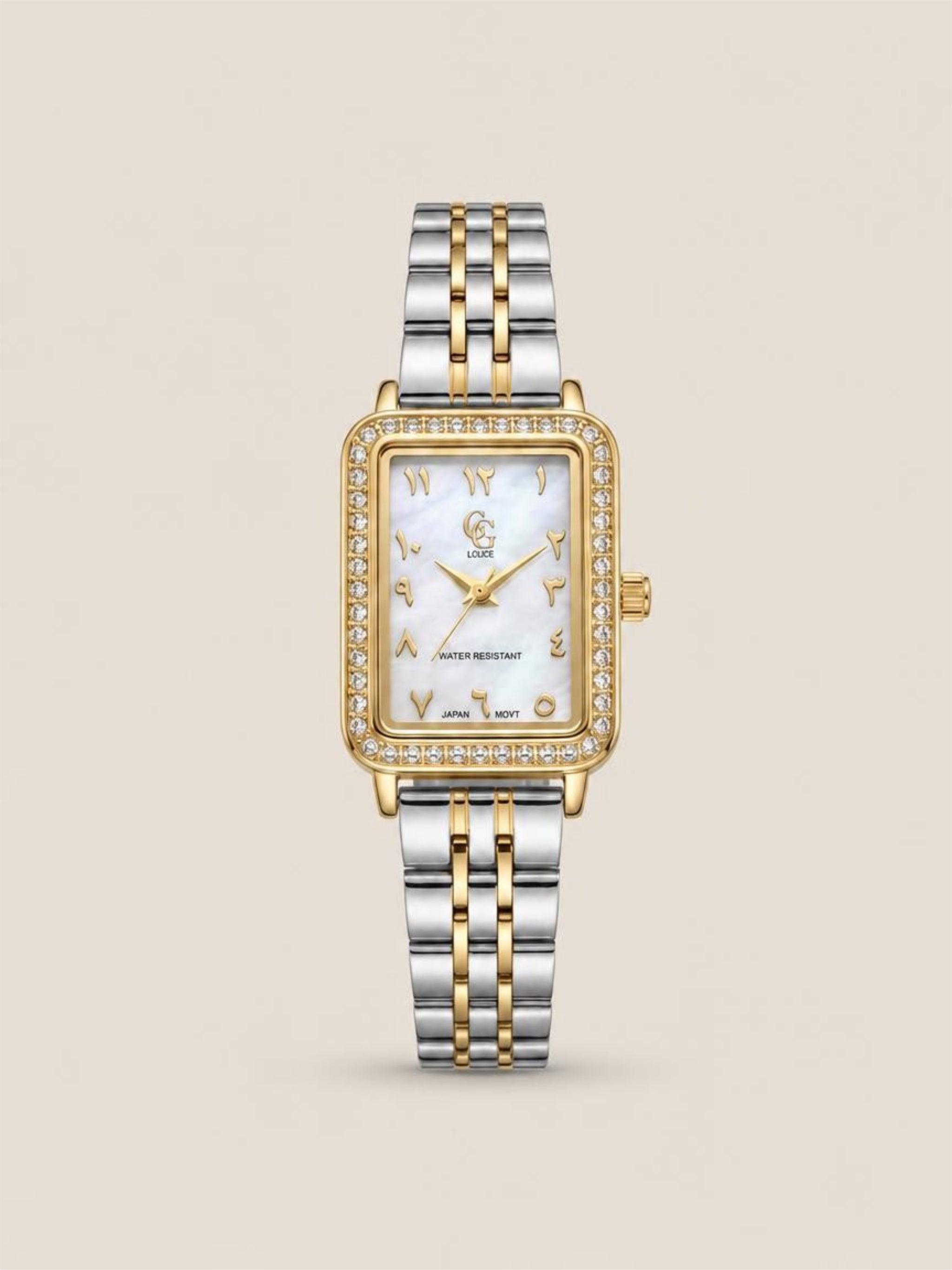 Montre bicolore chiffres indiens