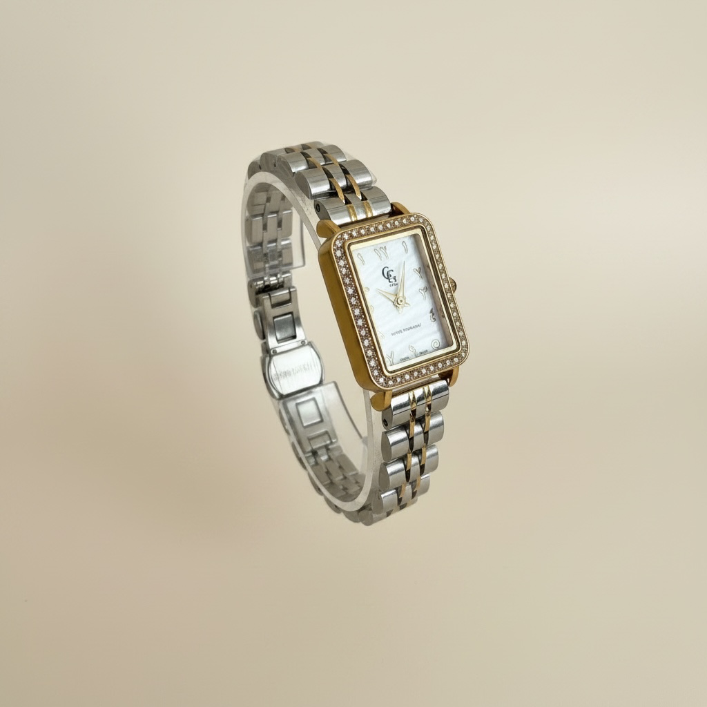 Montre bicolore chiffres indiens