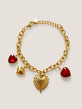 Bracelet à breloques coeurs